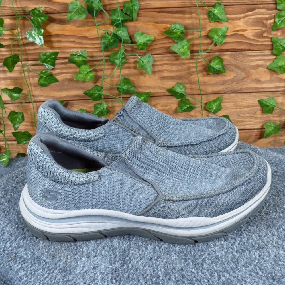 Skechers Expected 2.0-Andro Men Casual Slip On Size 8.5 Walking Gray‎ Fabric
